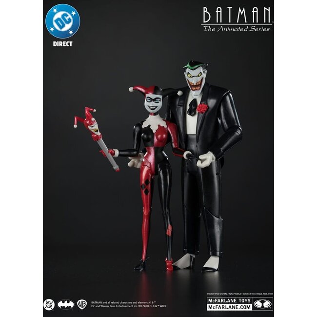 Batman: The Animated Series DC Direct Action Figures Harley Quinn & The Joker (Mad Love) (Gold Label) 18 cm