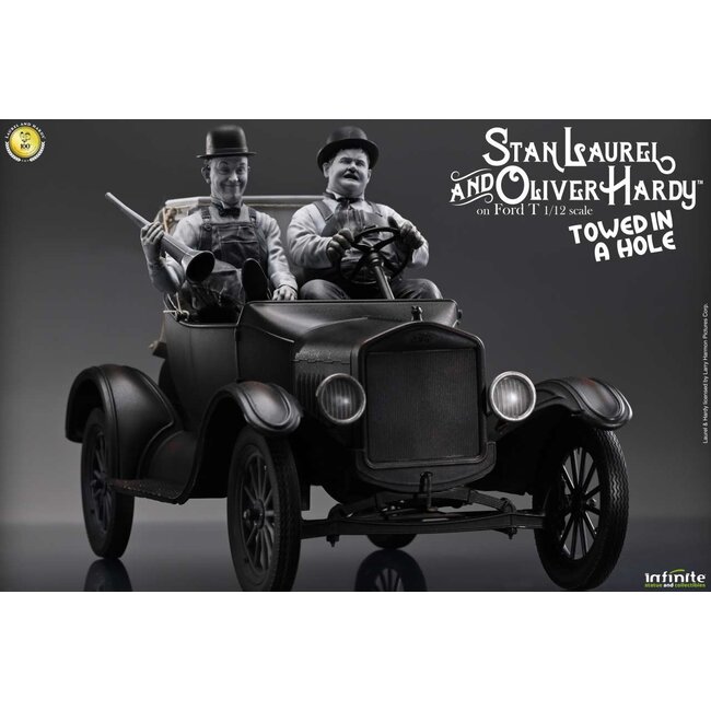 Laurel & Hardy auf Ford Model T im Maßstab 1:12