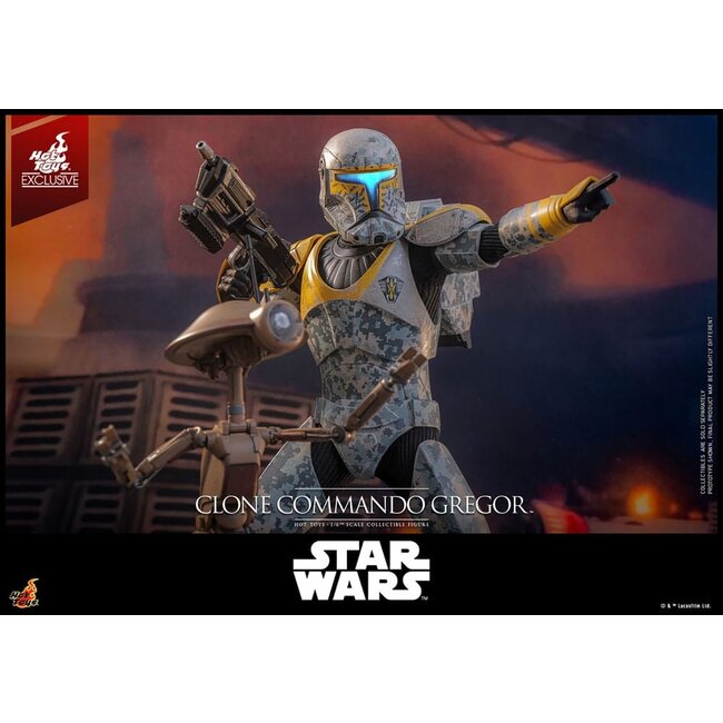 Star Wars: The Clone Wars Actionfigur 1/6 Clone Commando Gregor Hot Toys Exclusive 30 cm