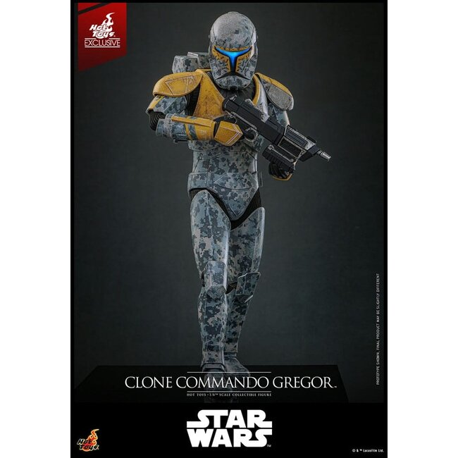 Star Wars: The Clone Wars Actionfigur 1/6 Clone Commando Gregor Hot Toys Exclusive 30 cm