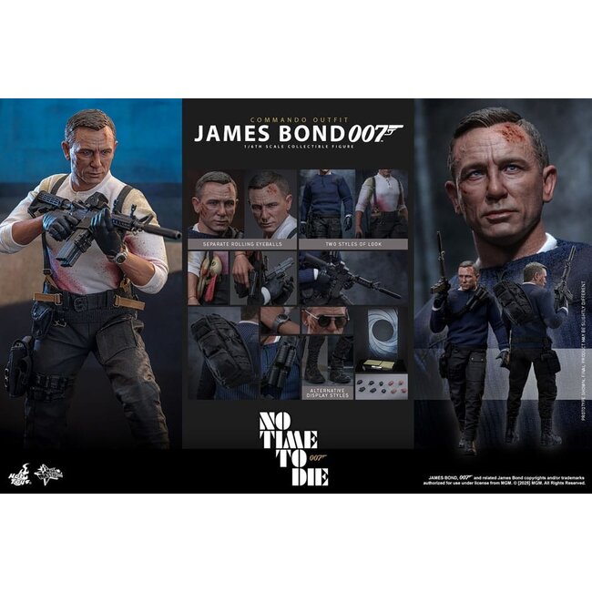 No Time To Die Movie Masterpiece Action Figure 1/6 James Bond (Commando Outfit) Hot Toys Exclusive 30 cm