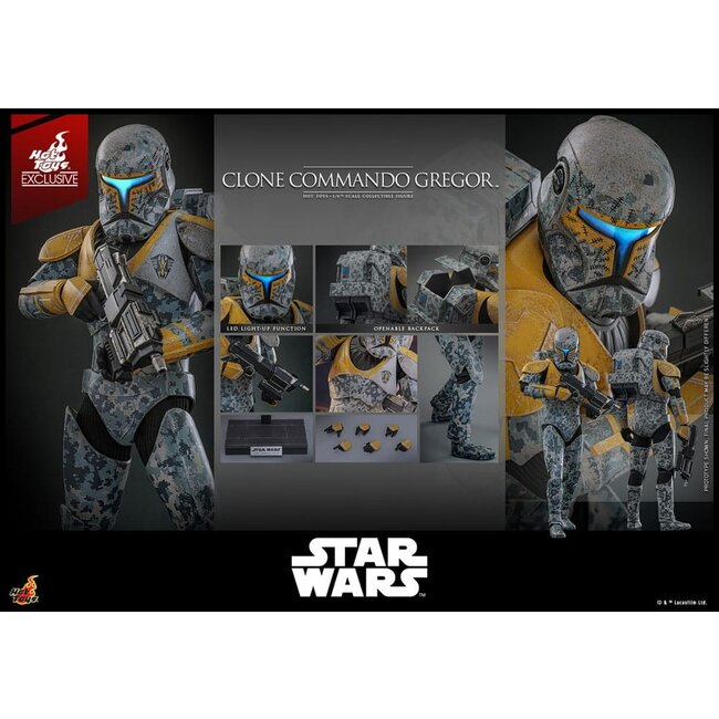 Star Wars: The Clone Wars Action Figure 1/6 Clone Commando Gregor Hot Toys Exclusive 30 cm