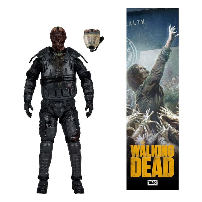 The Walking Dead Actionfigur Gasmasken-Zombie (Staffel 4) 13 cm
