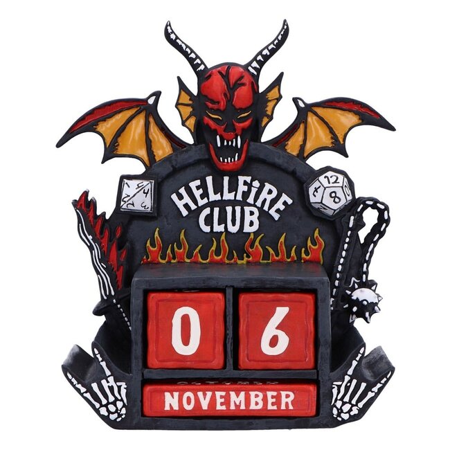 Nemesis Now Stranger Things Ewiger Kalender Hellfire Club 15 cm