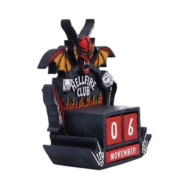 Stranger Things Ewiger Kalender Hellfire Club 15 cm