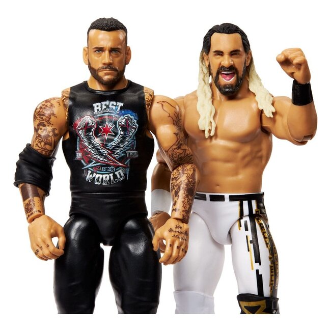 WWE Main Event Showdown Action Figures CM Punk vs Seth "Freakin" Rollins 2-Pack 15 cm