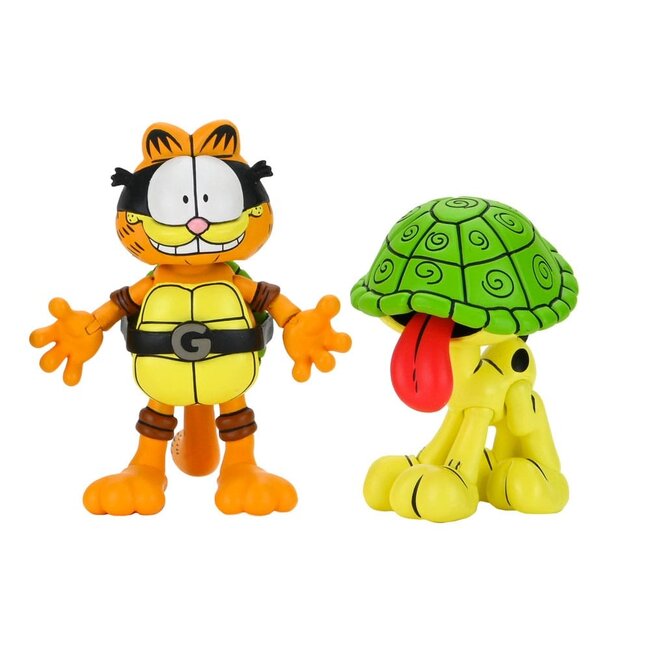 NECA  Teenage Mutant Ninja Turtles (Archie Comics) x Garfield Action Figure 2-Pack Ultimate Garfello & Odie 10 cm