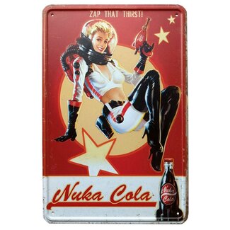 DEVplus Fallout Metal Sign Nuka Cola Girl