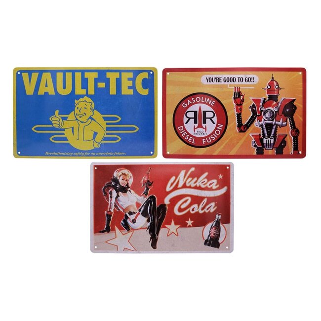 Fallout Blechschilder 3er-Pack Marken