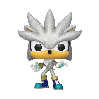 Funko Sonic The Hedgehog POP! Games Vinyl Figure Silver The Hedgehog (FL) 9 cm