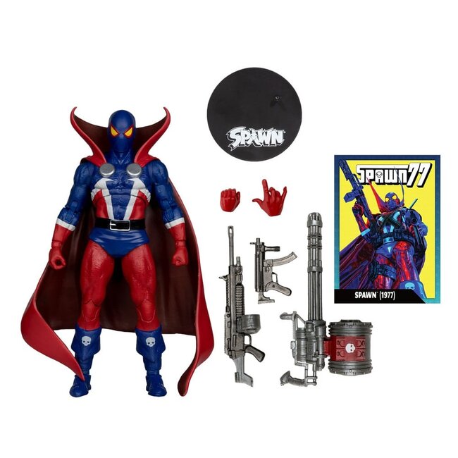 McFarlane Toys Spawn Page Punchers Action Figure Spawn 1977 Red and Blue (Chase) Red Platinum Edition 18 cm