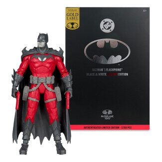 McFarlane Toys DC Multiverse Actionfigur Batman (Flashpoint) (Black & White Accent Edition) (Gold Label) 18 cm