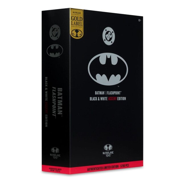 DC Multiverse Actionfigur Batman (Flashpoint) (Black & White Accent Edition) (Gold Label) 18 cm