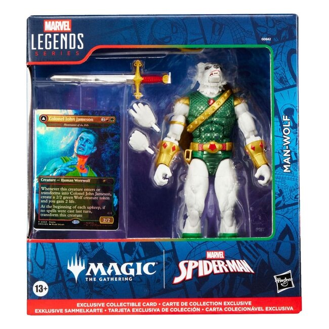 Marvel Legends Magic: The Gathering Action Figure Man-Wolf (plus Exclusive Foil Card) 15 cm