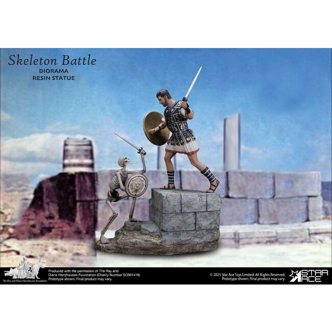 Jason und die Argonauten Ray Harryhausen Diorama 1/8 Skelett-Kampfszene 30 cm