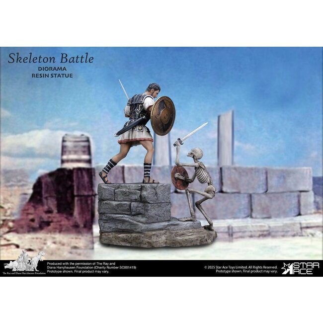 Jason und die Argonauten Ray Harryhausen Diorama 1/8 Skelett-Kampfszene 30 cm