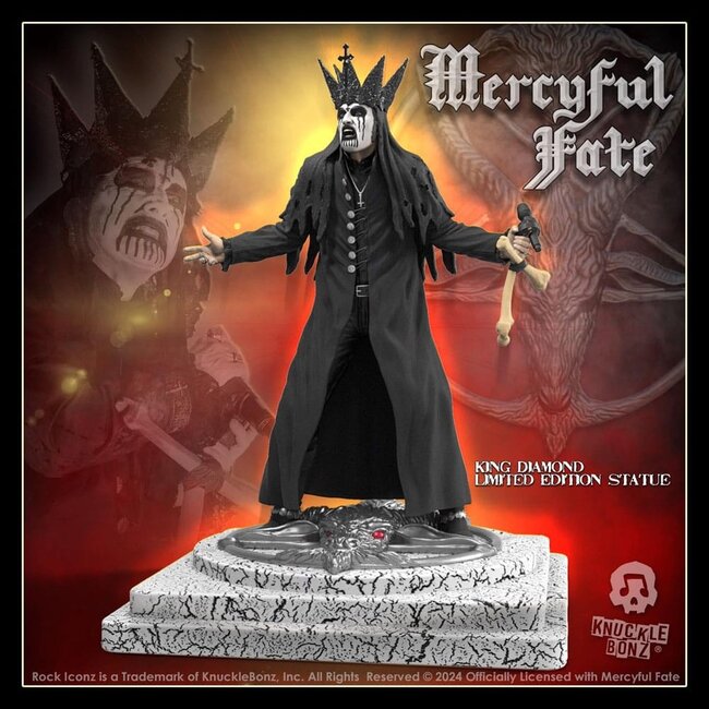 Knucklebonz Mercyful Fate Rock Iconz Statue King Diamond III (Black Version) 22 cm