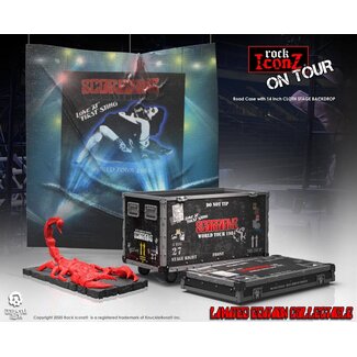 Knucklebonz Scorpions Rock Ikonz On Tour World Tour 1984 Road Case Statue + Stage Backdrop