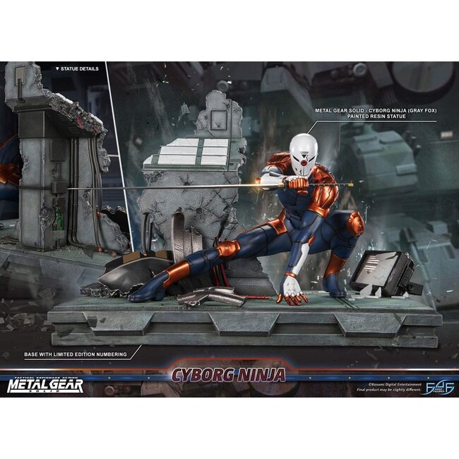 Metal Gear Solid Statue Cyborg Ninja (Gray Fox) 41 cm
