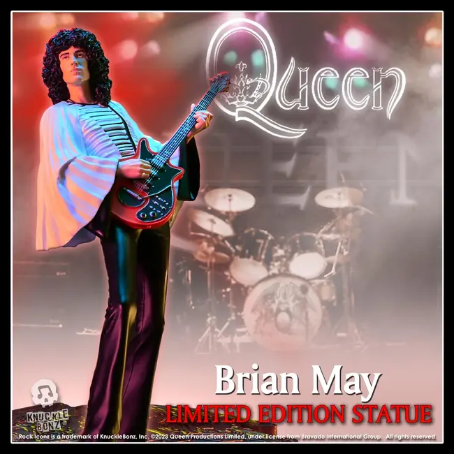 Knucklebonz Queen Rock Iconz Statue Brian May II (Sheer Heart Attack Era) 23 cm