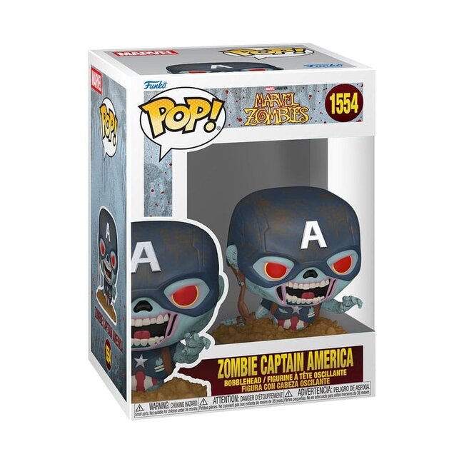Marvel Zombies POP! Marvel Vinylfigur Captain America 9 cm