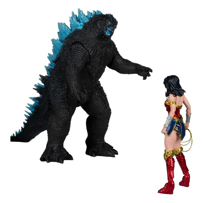 DC Justice League Monsterverse DC Multiverse Actionfiguren 2er-Pack Wonder Woman vs. Atomic Blast Godzilla 18 cm