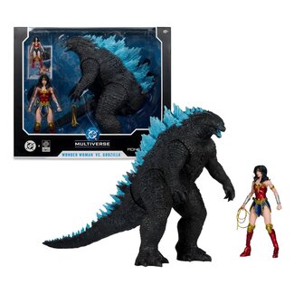 McFarlane Toys DC Justice League Monsterverse DC Multiverse Action Figures 2-Pack Wonder Woman Vs. Atomic Blast Godzilla 18 cm
