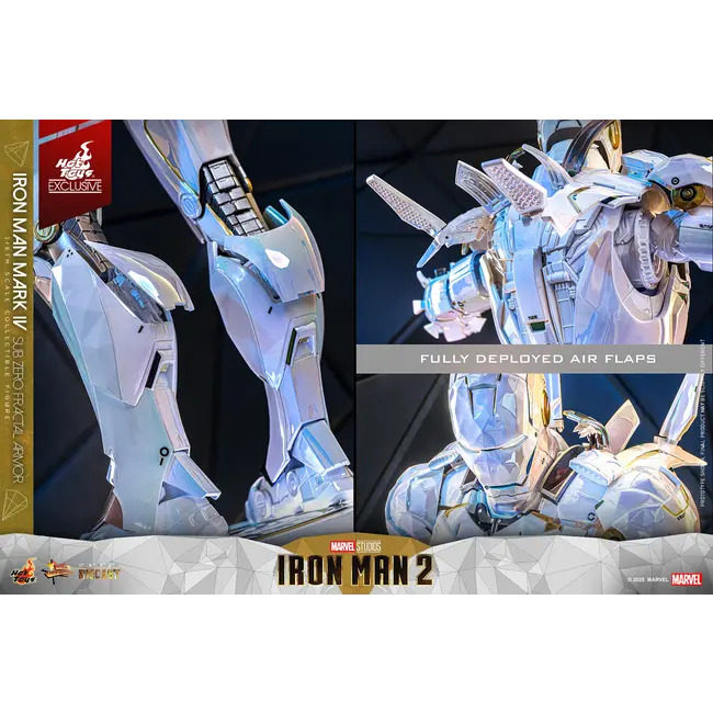 Iron Man 2 Movie Masterpiece Diecast Actionfigur 1/6 Iron Man Mark IV (Sub-Zero Fractal Armor) Hot Toys Exclusive 33 cm