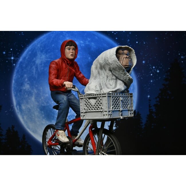 E.T. the Extra-Terrestrial: 40th Anniversary - Elliott and E.T. on Bicycle 7 inch Action Figure