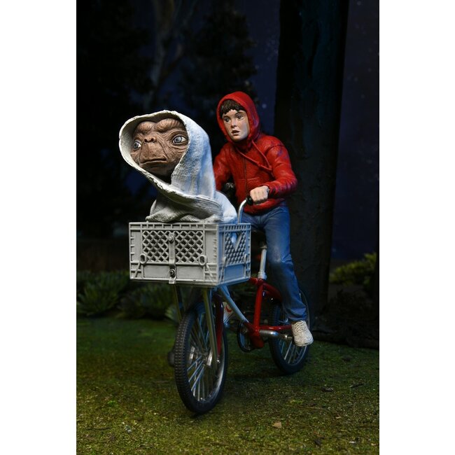 E.T. the Extra-Terrestrial: 40th Anniversary - Elliott and E.T. on Bicycle 7 inch Action Figure