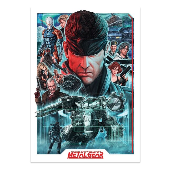 FaNaTtik Metal Gear Solid Kunstdruckmontage, limitierte Auflage, 42 x 30 cm