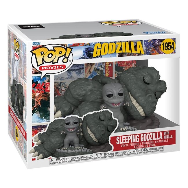 Godzilla Super Sized POP! Movies Vinyl Figur Schlafender Godzilla mit Minilla 15 cm