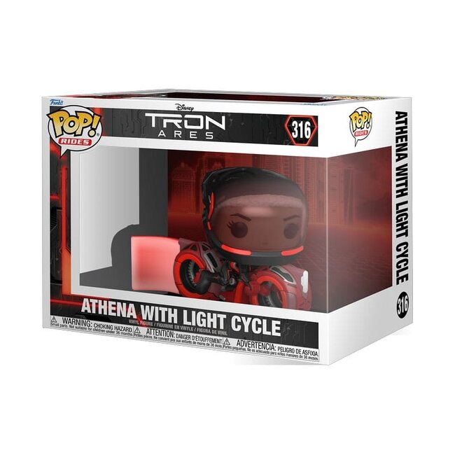 Tron: Ares POP! Rides Vinyl Figure Athena with Light Cycle 15 cm