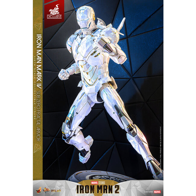 Iron Man 2 Movie Masterpiece Diecast Actionfigur 1/6 Iron Man Mark IV (Sub-Zero Fractal Armor) Hot Toys Exclusive 33 cm