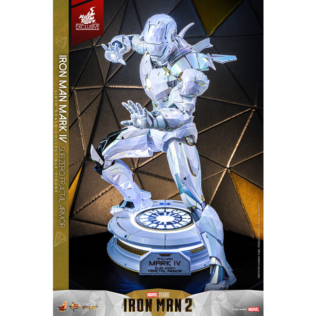 Iron Man 2 Movie Masterpiece Diecast Action Figure 1/6 Iron Man Mark IV (Sub-Zero Fractal Armor) Hot Toys Exclusive 33 cm