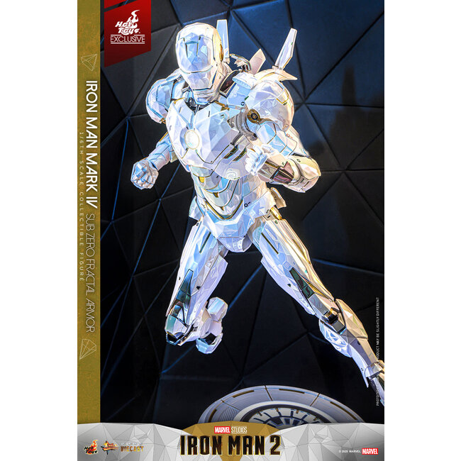 Iron Man 2 Movie Masterpiece Diecast Action Figure 1/6 Iron Man Mark IV (Sub-Zero Fractal Armor) Hot Toys Exclusive 33 cm