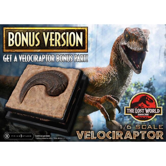 Prime 1 Studio Jurassic Park II Legacy Museum Collection Statue 1/6 Velociraptor Bonus Version 41 cm