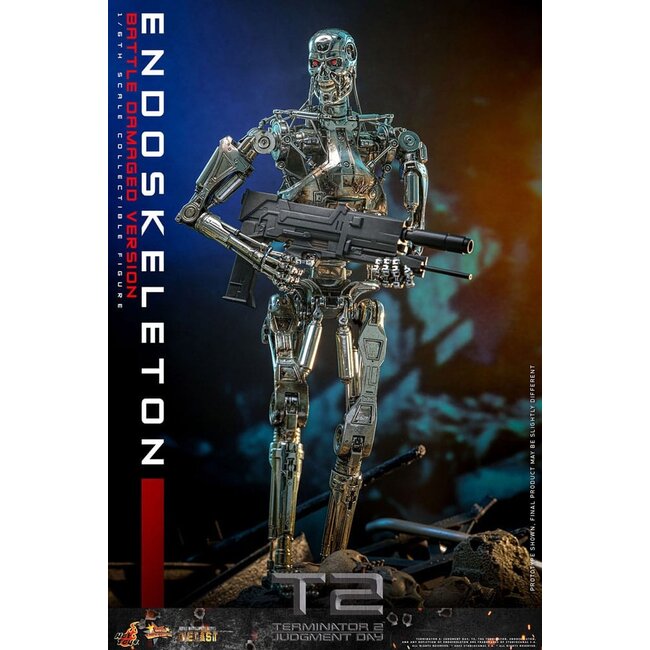 Terminator 2: Judgment Day Movie Masterpiece Actionfigur 1/6 Endoskelett (Battle Damaged Version) 31 cm