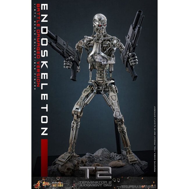 Terminator 2: Judgment Day Movie Masterpiece Die-cast  Action Figure 1/6 Endoskeleton (Battle Damaged Version) 31 cm