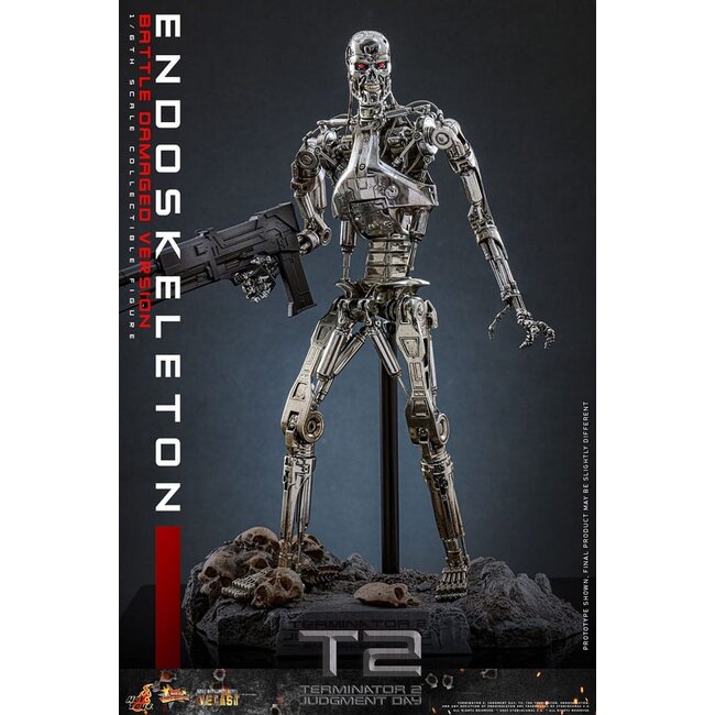 Terminator 2: Judgment Day Movie Masterpiece Die-cast  Action Figure 1/6 Endoskeleton (Battle Damaged Version) 31 cm