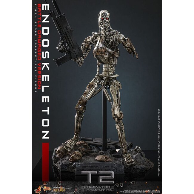 Terminator 2: Judgment Day Movie Masterpiece Die-cast  Action Figure 1/6 Endoskeleton (Battle Damaged Version) 31 cm