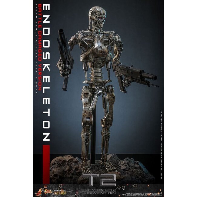 Terminator 2: Judgment Day Movie Masterpiece Actionfigur 1/6 Endoskelett (Battle Damaged Version) 31 cm