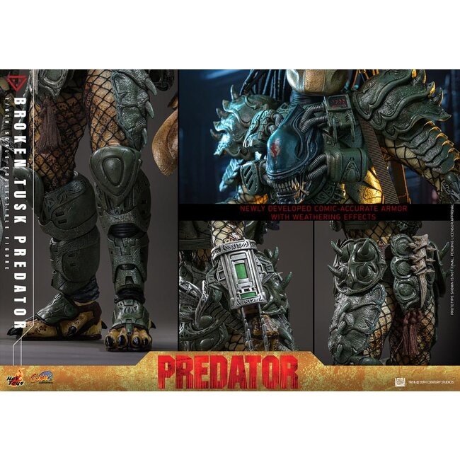 Alien vs. Predator Comic Masterpiece Action Figure 1/6 Broken Tusk Predator 35 cm