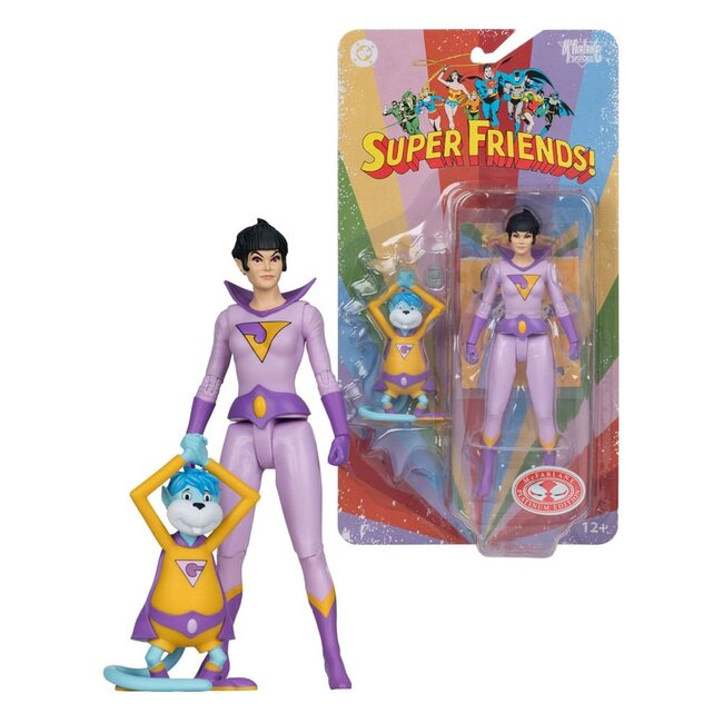 McFarlane Toys DC Retro Super Friends Action Figure Jayna & Gleek (Red Platinum Edition) 15 cm