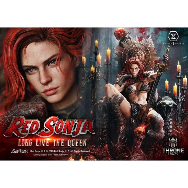 Red Sonja Throne Legacy Collection Statue Statue 1/3 Red Sonja: Lang lebe die Königin 77 cm