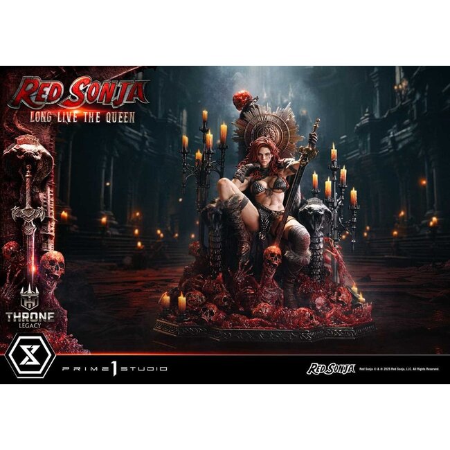Red Sonja Throne Legacy Collection Statue Statue 1/3 Red Sonja: Lang lebe die Königin 77 cm