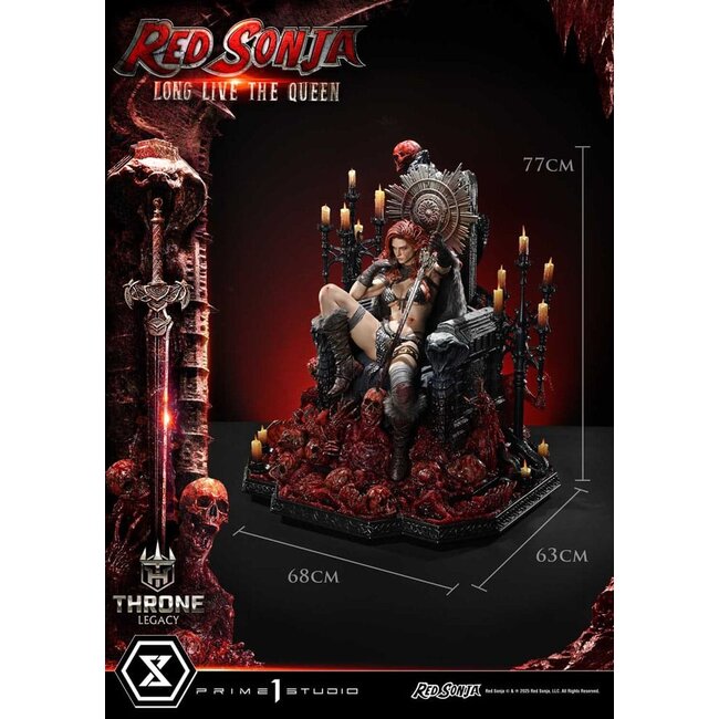 Red Sonja Throne Legacy Collection Statue Statue 1/3 Red Sonja: Lang lebe die Königin 77 cm