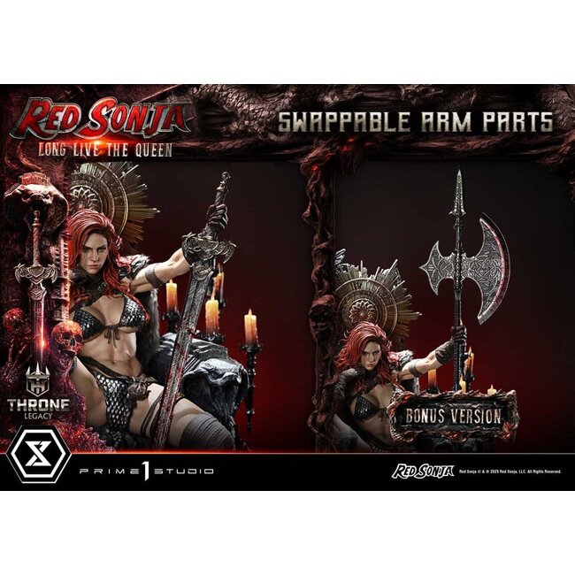 Red Sonja Throne Legacy Collection Statue Statue 1/3 Red Sonja: Lang lebe die Königin Bonusversion 77 cm