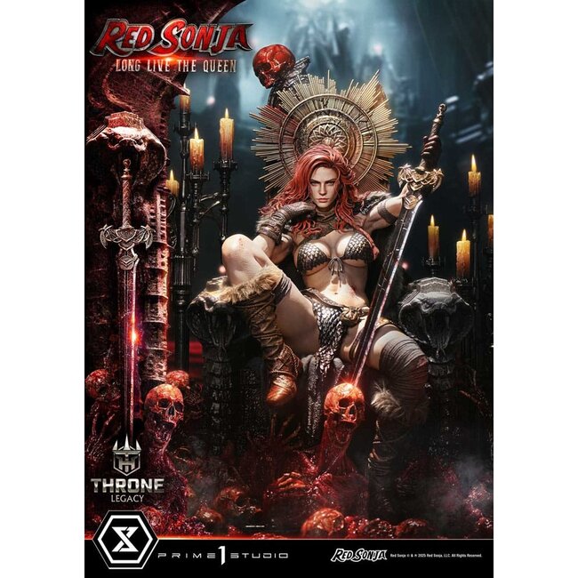 Red Sonja Throne Legacy Collection Statue Statue 1/3 Red Sonja: Lang lebe die Königin Bonusversion 77 cm