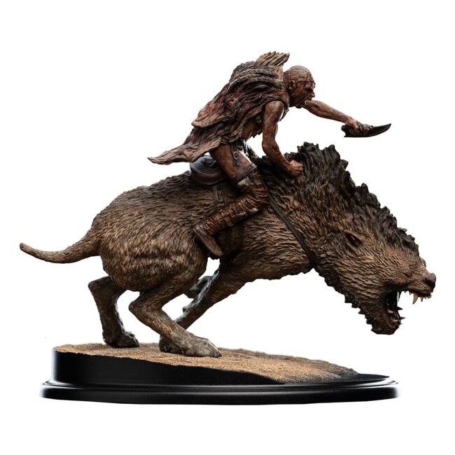 Herr der Ringe Ministatue Sharkû auf Warg 18 cm